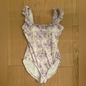 Ruffle Butts Lavender Floral Women’s Bodysuit